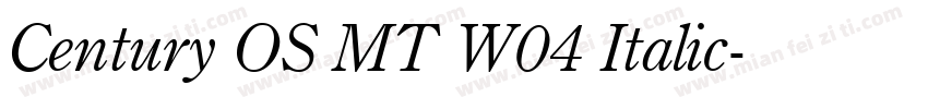 Century OS MT W04 Italic字体转换